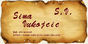 Sima Vukojčić vizit kartica